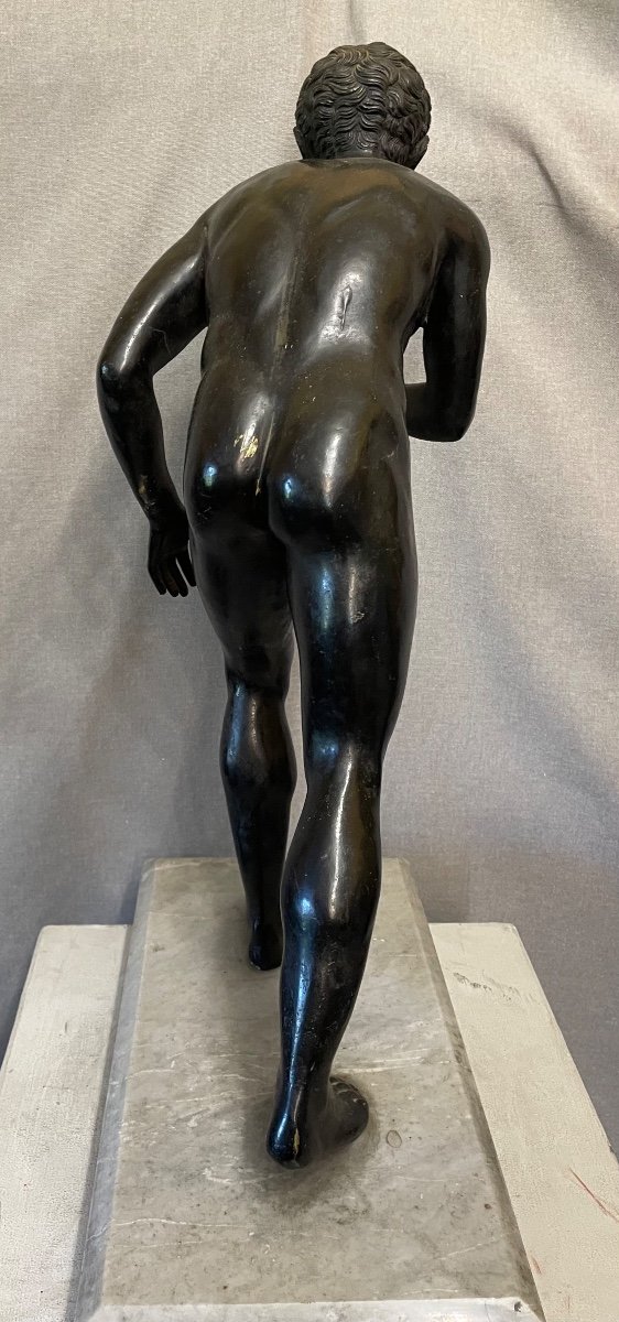 Scultura in bronzo del famoso corridore XIX secolo-photo-4