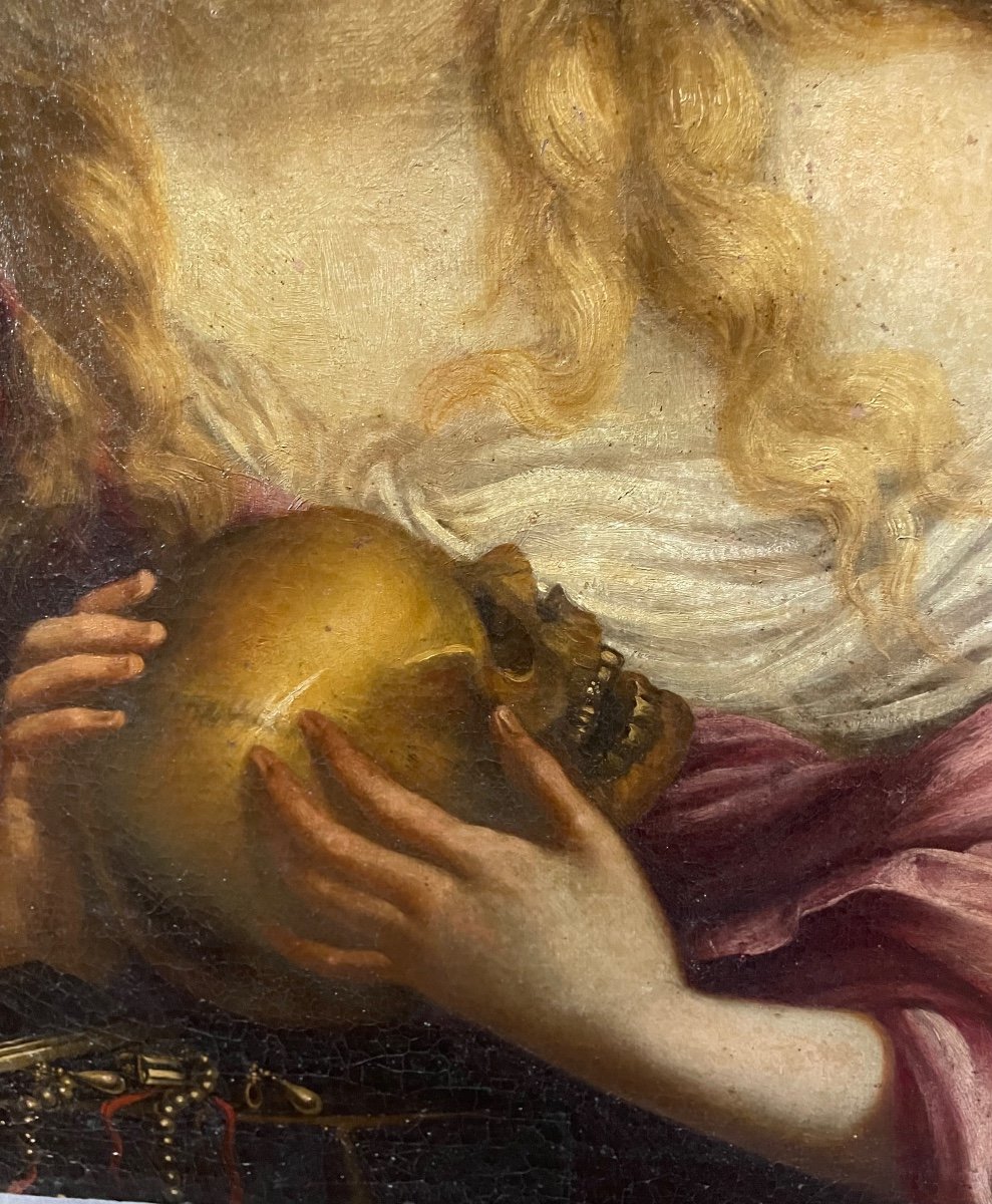 Olio su tela Maddalena penitente XVIIsecolo-photo-4