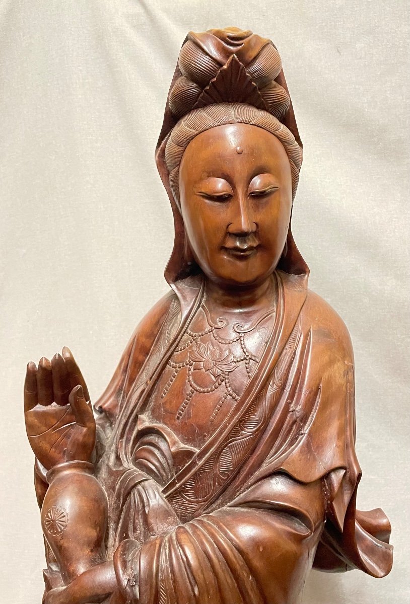 Grande Guanyin in legno XXsecolo-photo-2