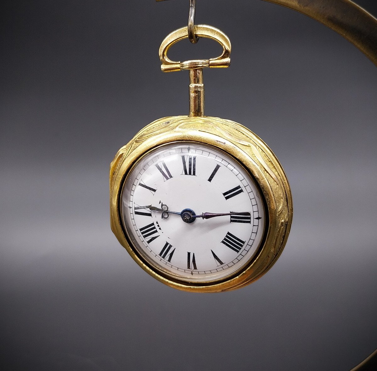 Orologio da tasca con cassa sbalzata, epoca 1780, James Vigne-photo-2