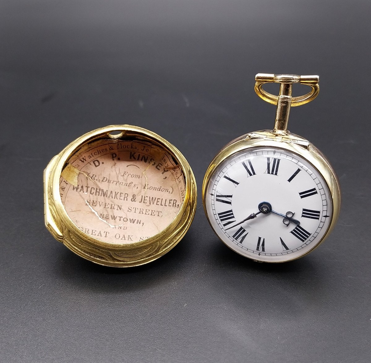 Orologio da tasca con cassa sbalzata, epoca 1780, James Vigne-photo-1