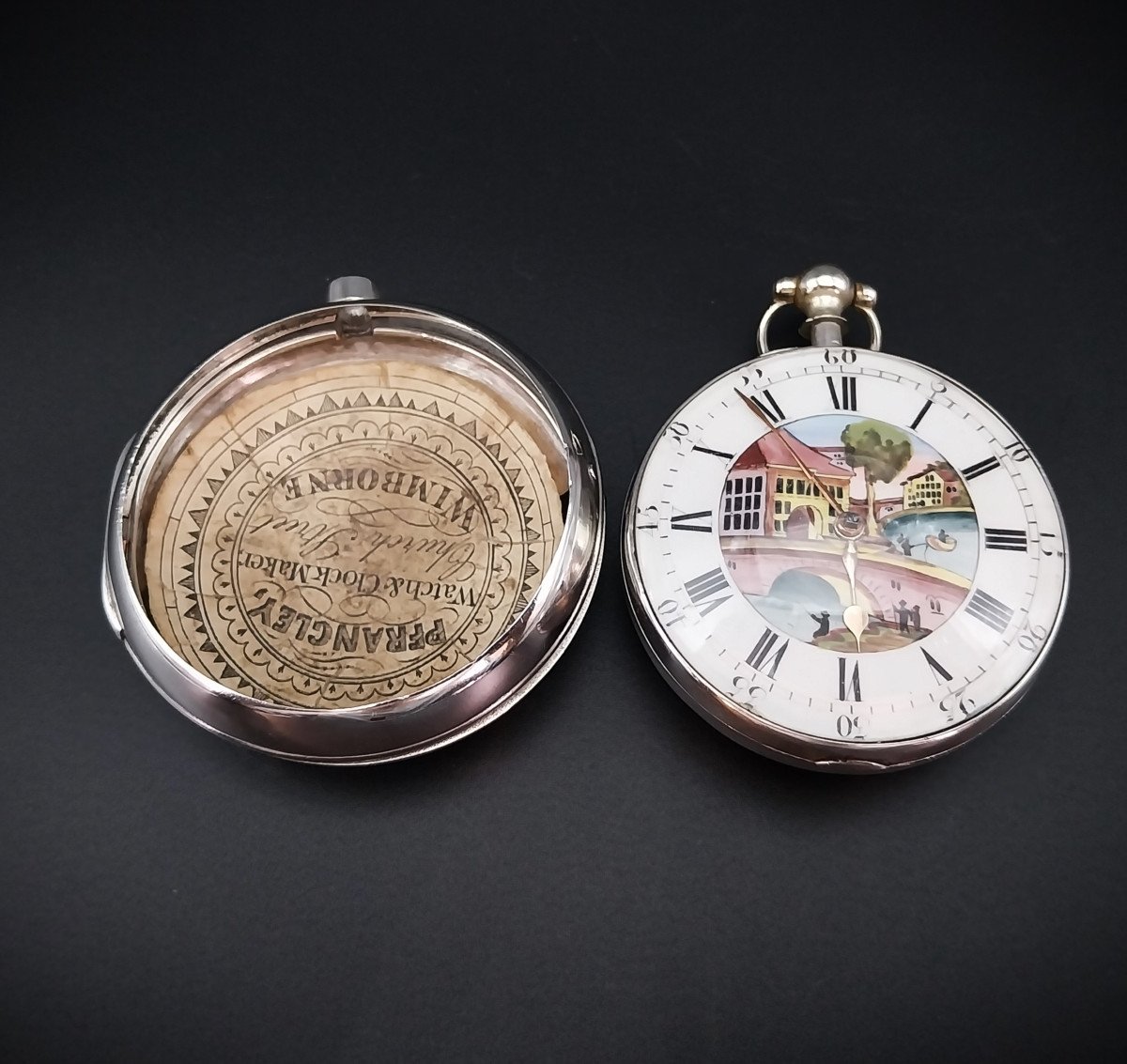 Orologio inglese con scappamento a verga  e quadrante dipinto, 1812-photo-4