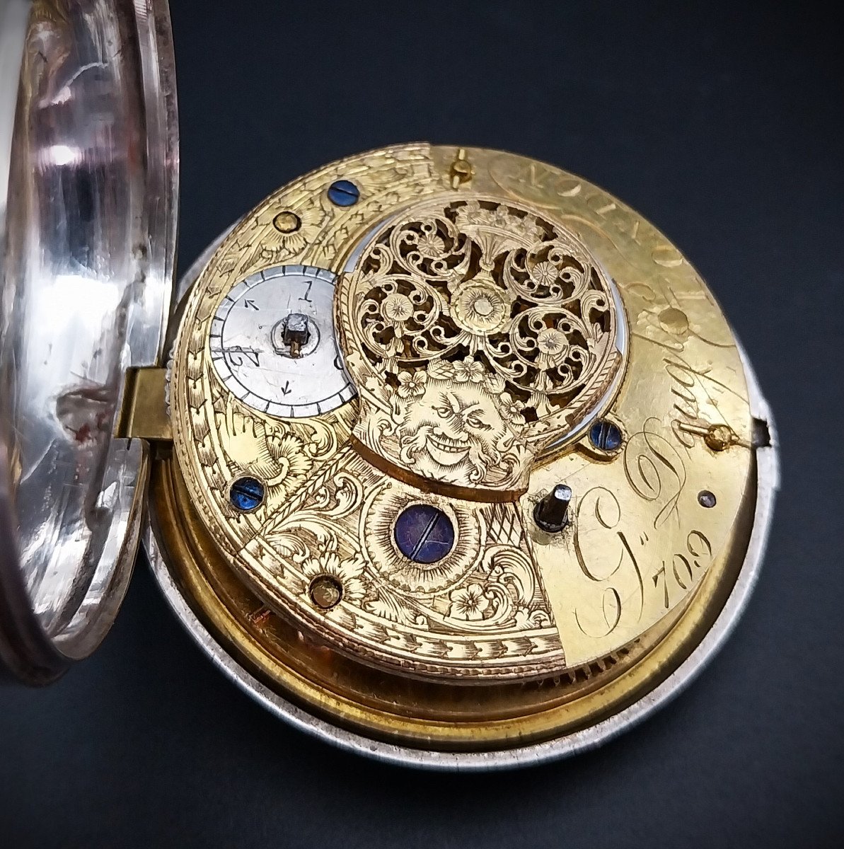 Orologio inglese con scappamento a verga  e quadrante dipinto, 1812-photo-6