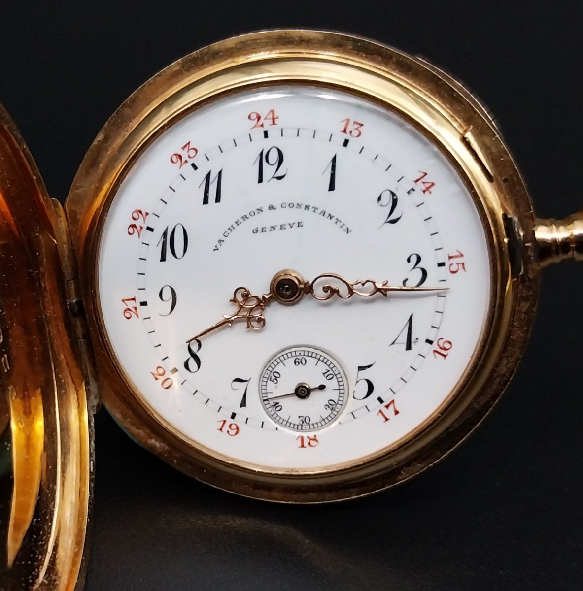 Raro Vacheron & Constantin orologio da tasca savonette, 1908-photo-4