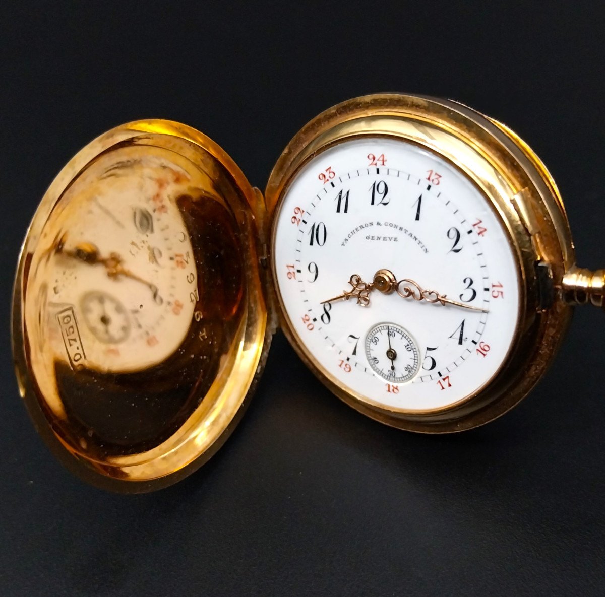 Raro Vacheron & Constantin orologio da tasca savonette, 1908-photo-1