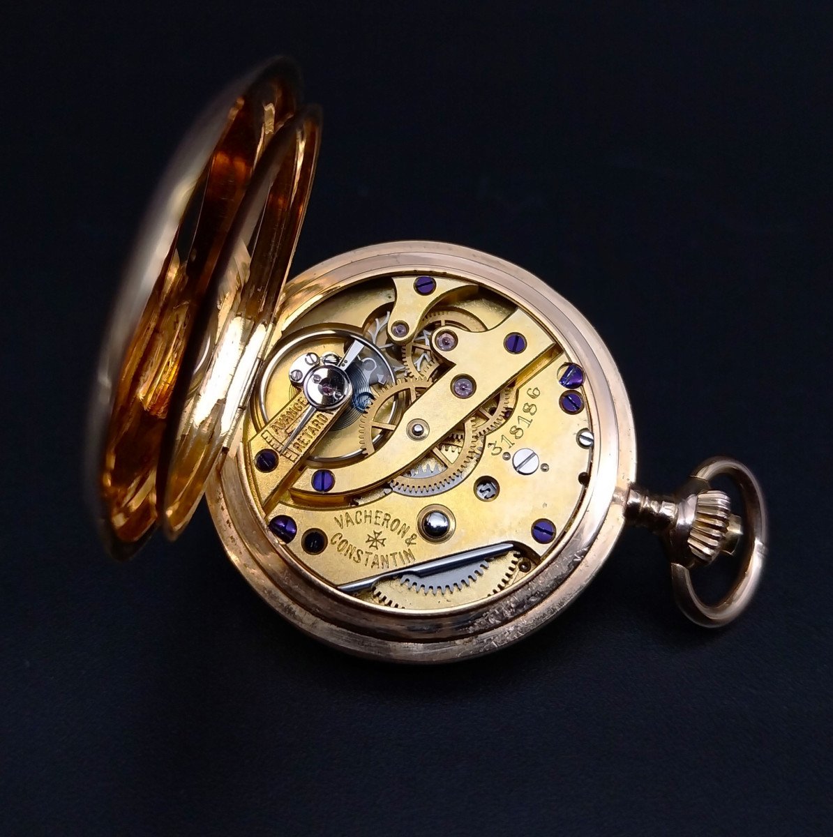 Raro Vacheron & Constantin orologio da tasca savonette, 1908-photo-5