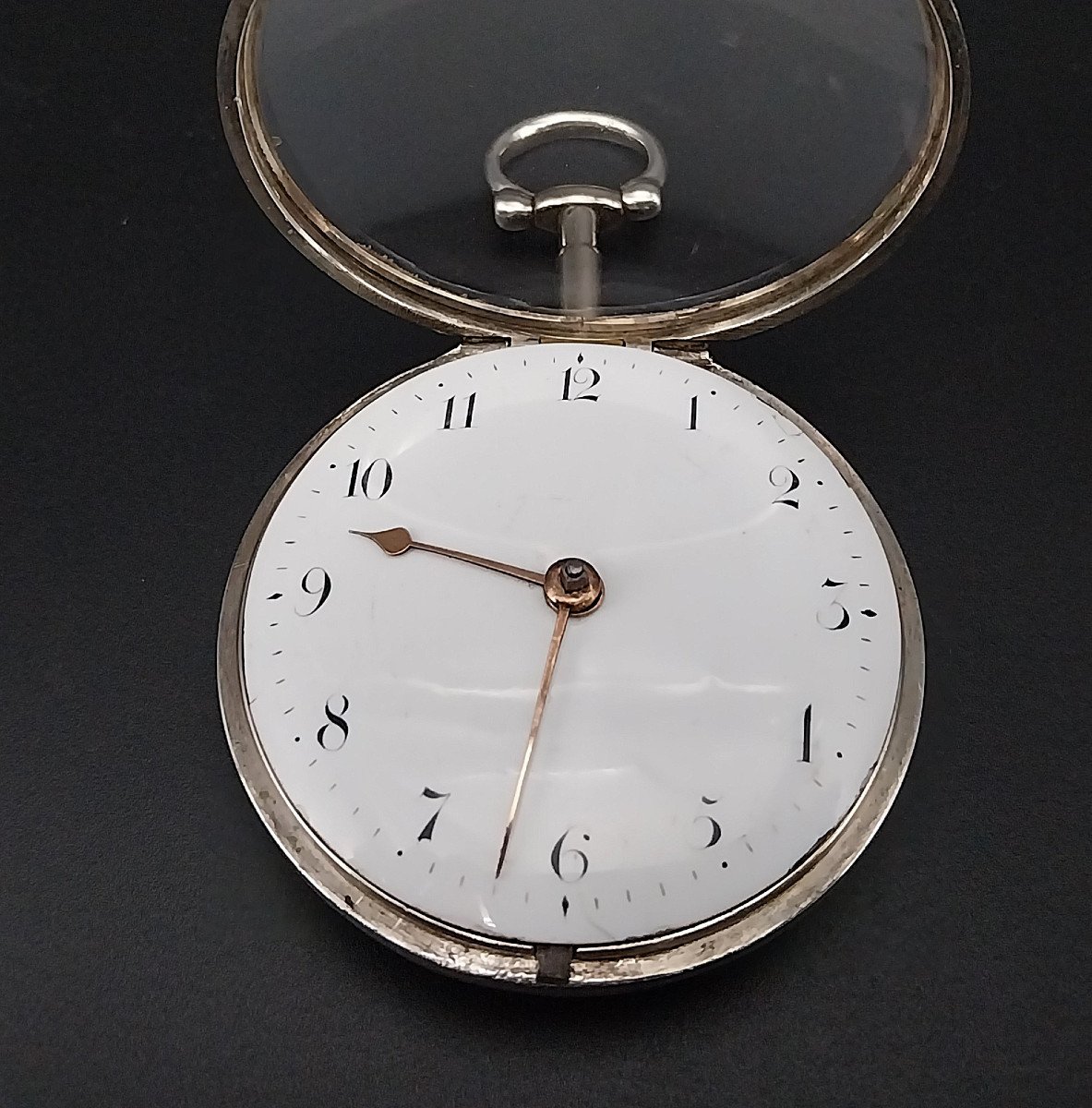 Grande orologio da tasca inglese con scappameno a verga, 1810-photo-2