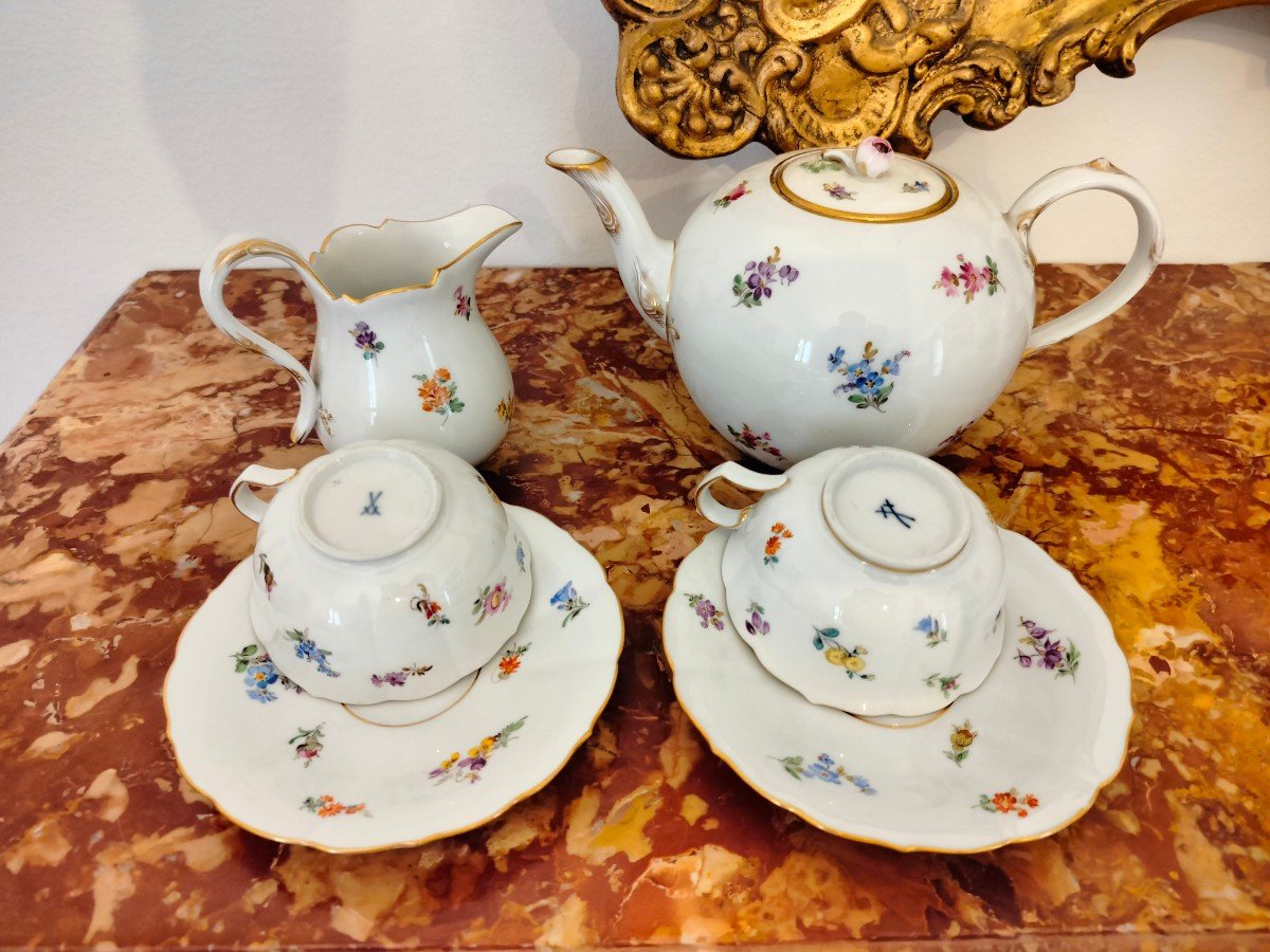 Servizio Caffé Porcelaine MEISSEN - XIX s.-photo-3