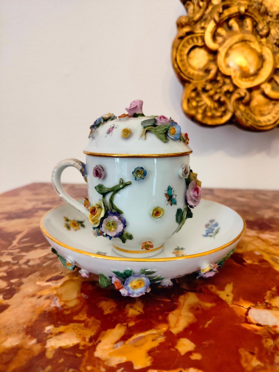 Tazza da Cioccolato porcellana di  Meissen  XIX 