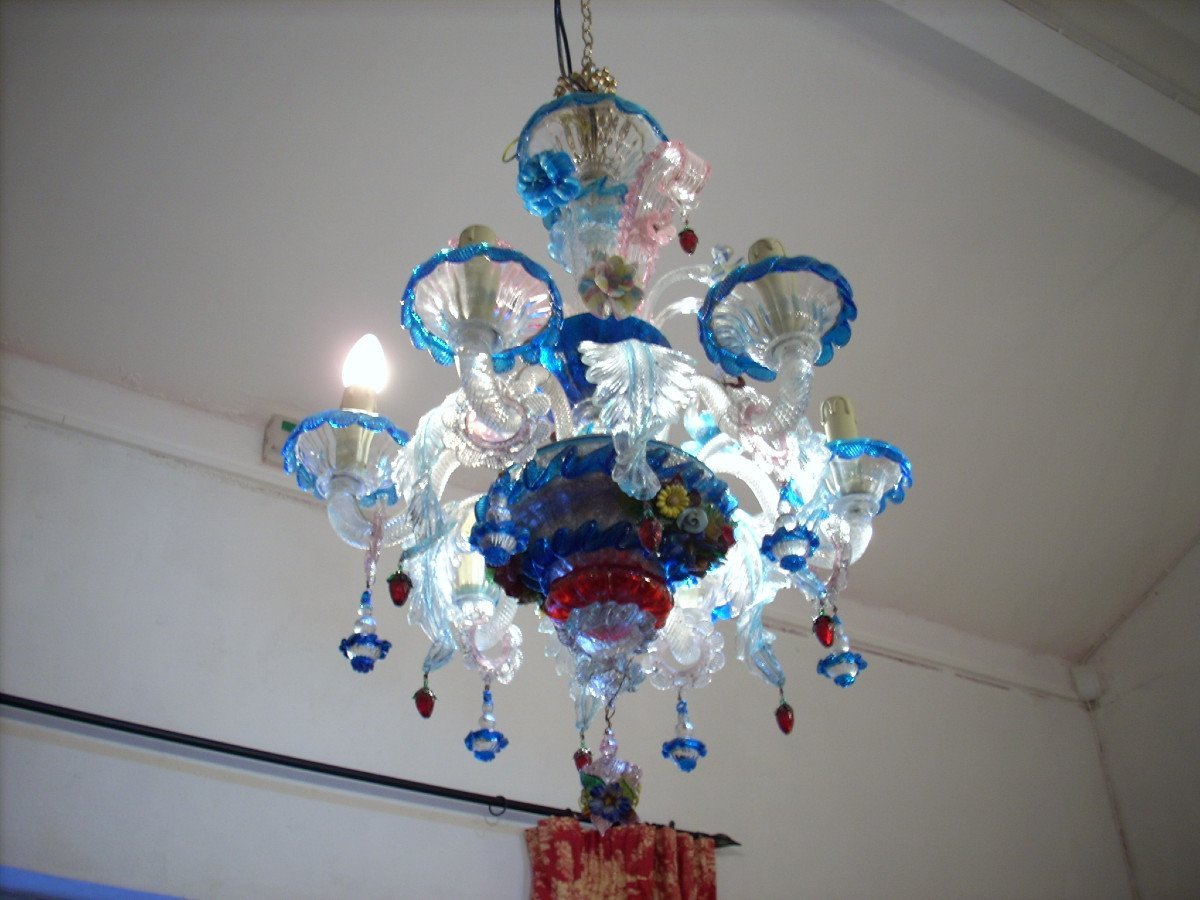 Lampadario Murano 6 luci