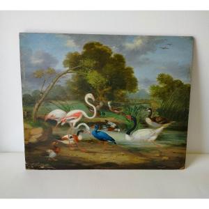 '' La Fauna e la Flora '' Olio su tavola - Claude GUILLEMINET - Paris 1821-1885