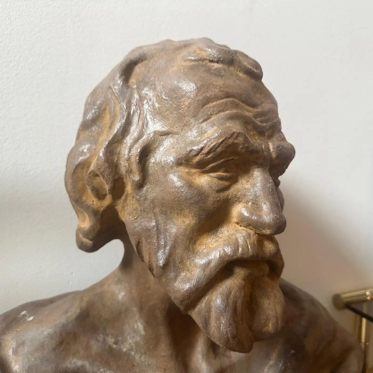 Busto siciliano in terracotta del 1930 del filosofo Seneca -photo-7