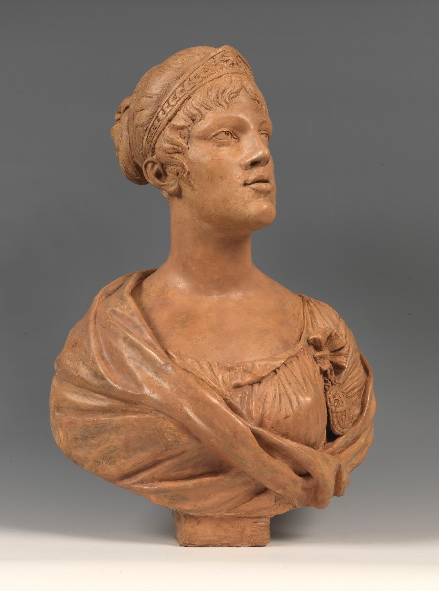 Busto in terracotta raffigurante Maria Luisa di Borbone, regina d'Etruria