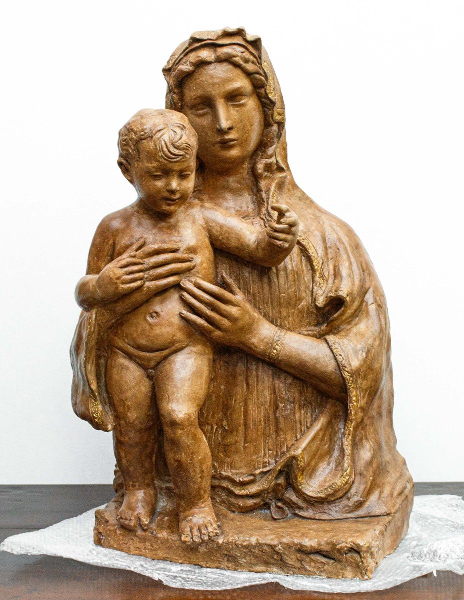 Cerchia di Benedetto da Maiano (1442 -1497). Madonna con Cristo Bambino