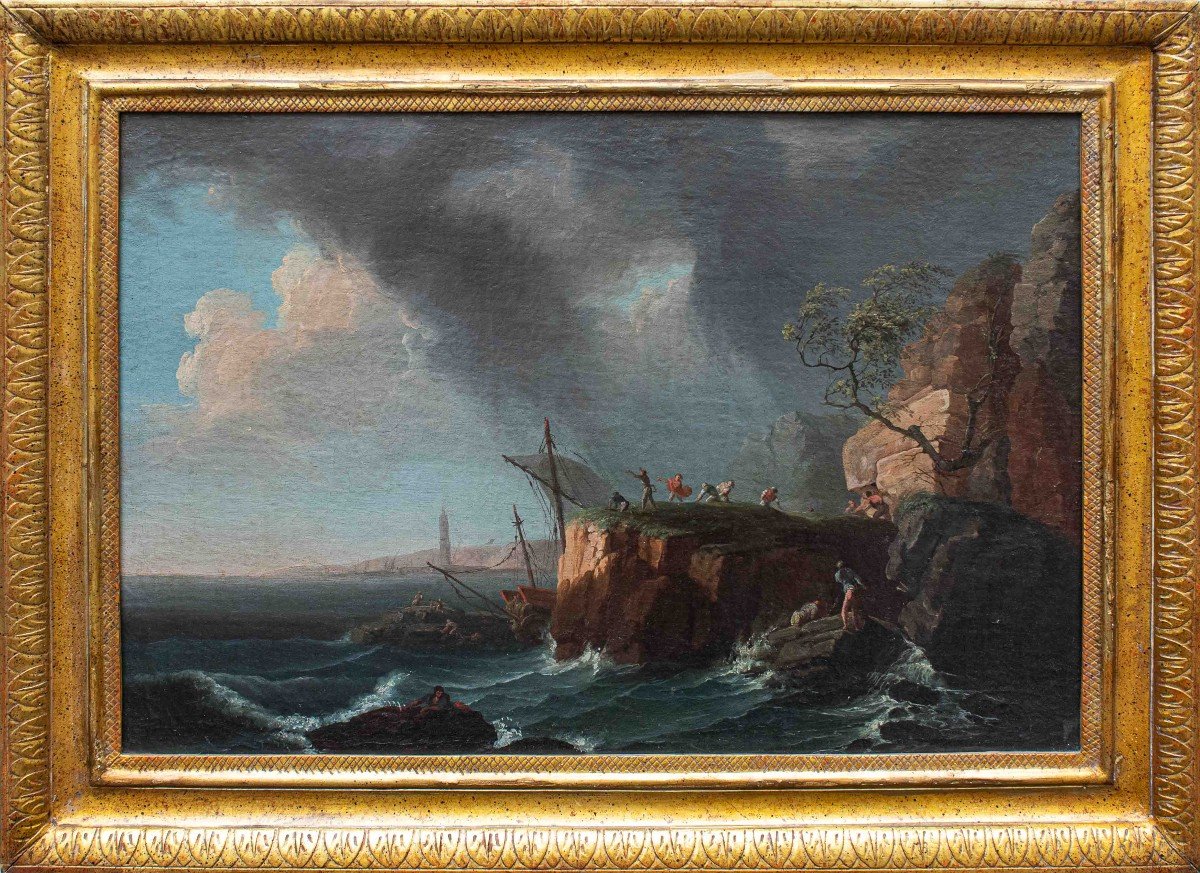 Francesco Fidanza ( 1747- 1819), Marina in Tempesta