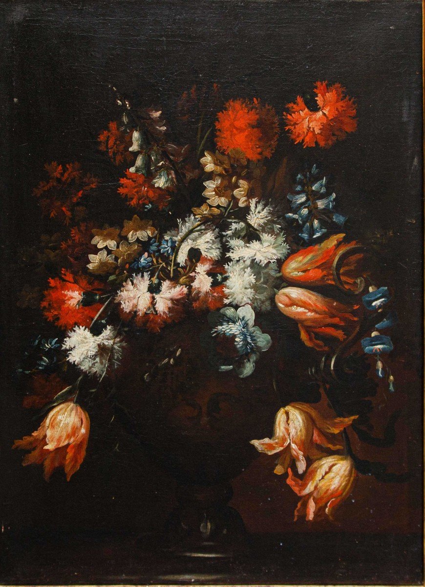 Scuola lombarda, XVII secolo,  Vaso di fiori-photo-2