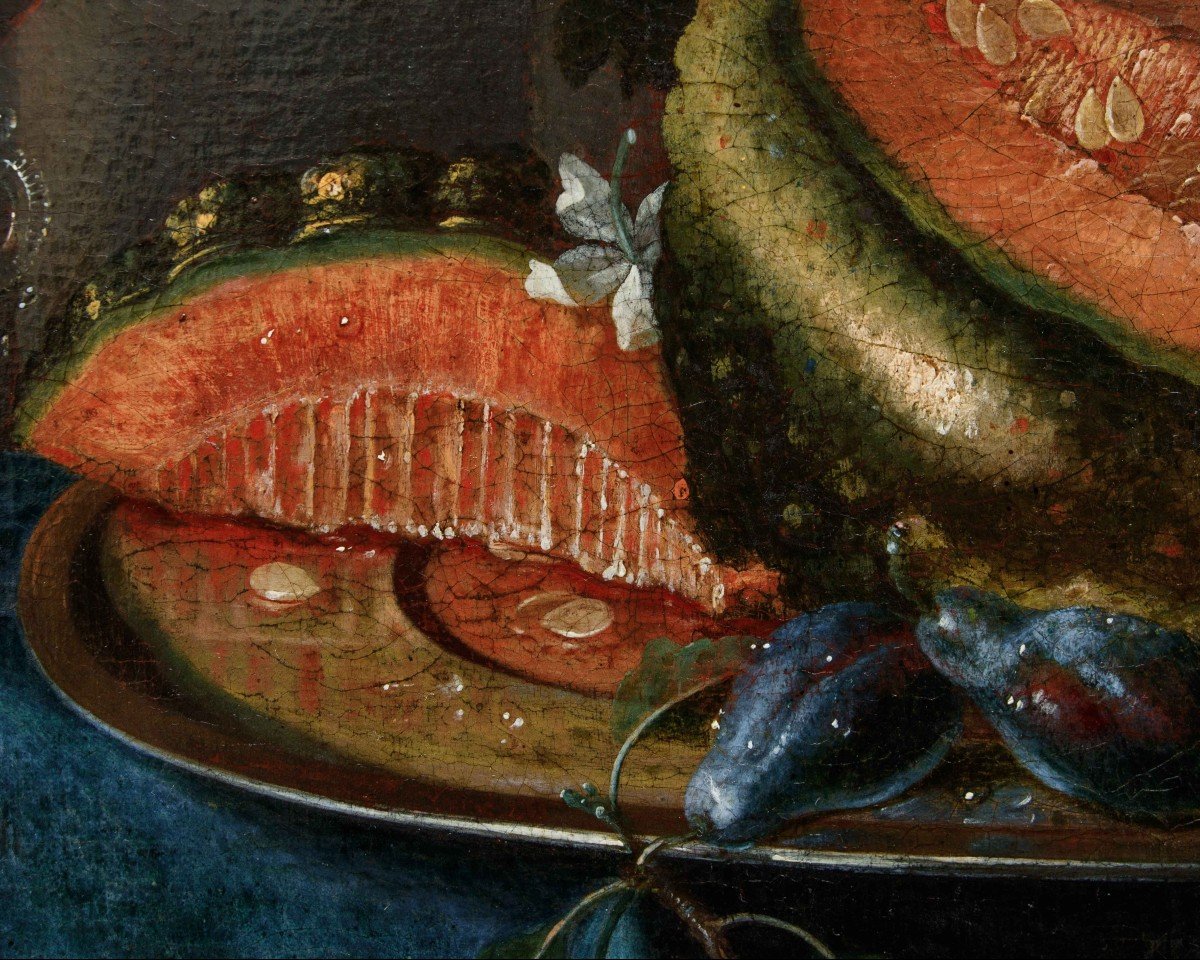 Maximilian Pfeiler (attivo dal 1683-c.1721) Natura morta di frutta  -photo-3