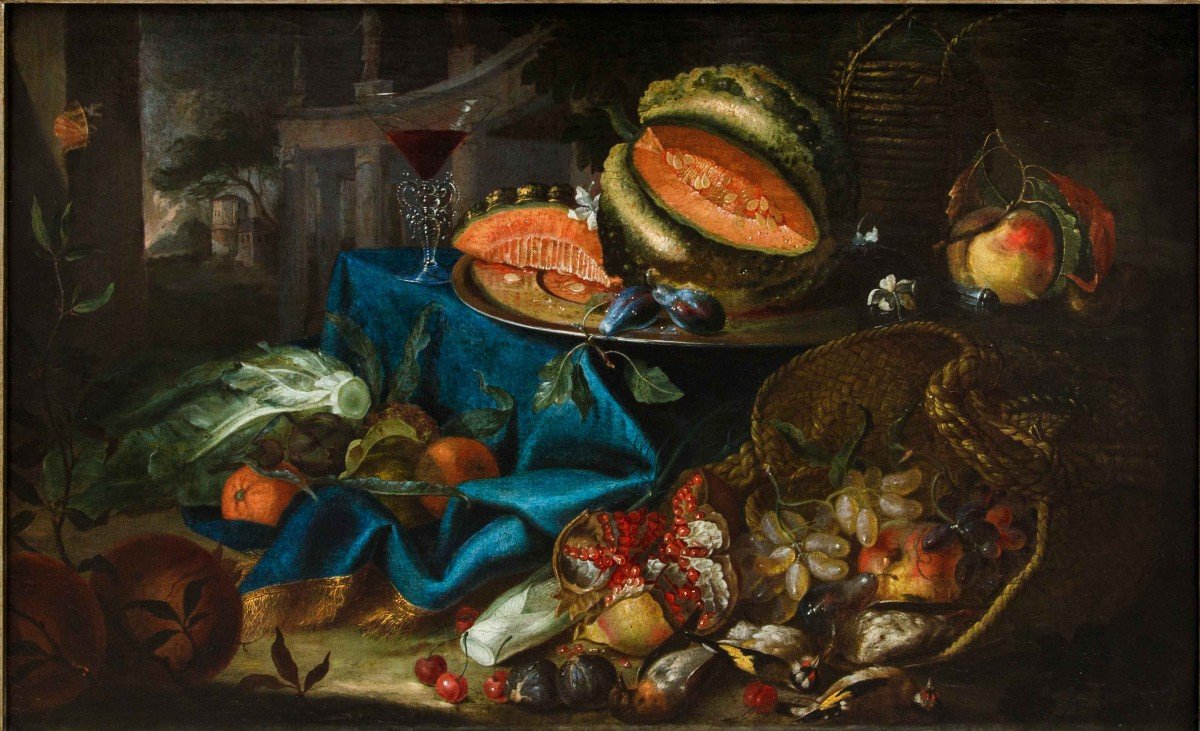 Maximilian Pfeiler (attivo dal 1683-c.1721) Natura morta di frutta  -photo-4