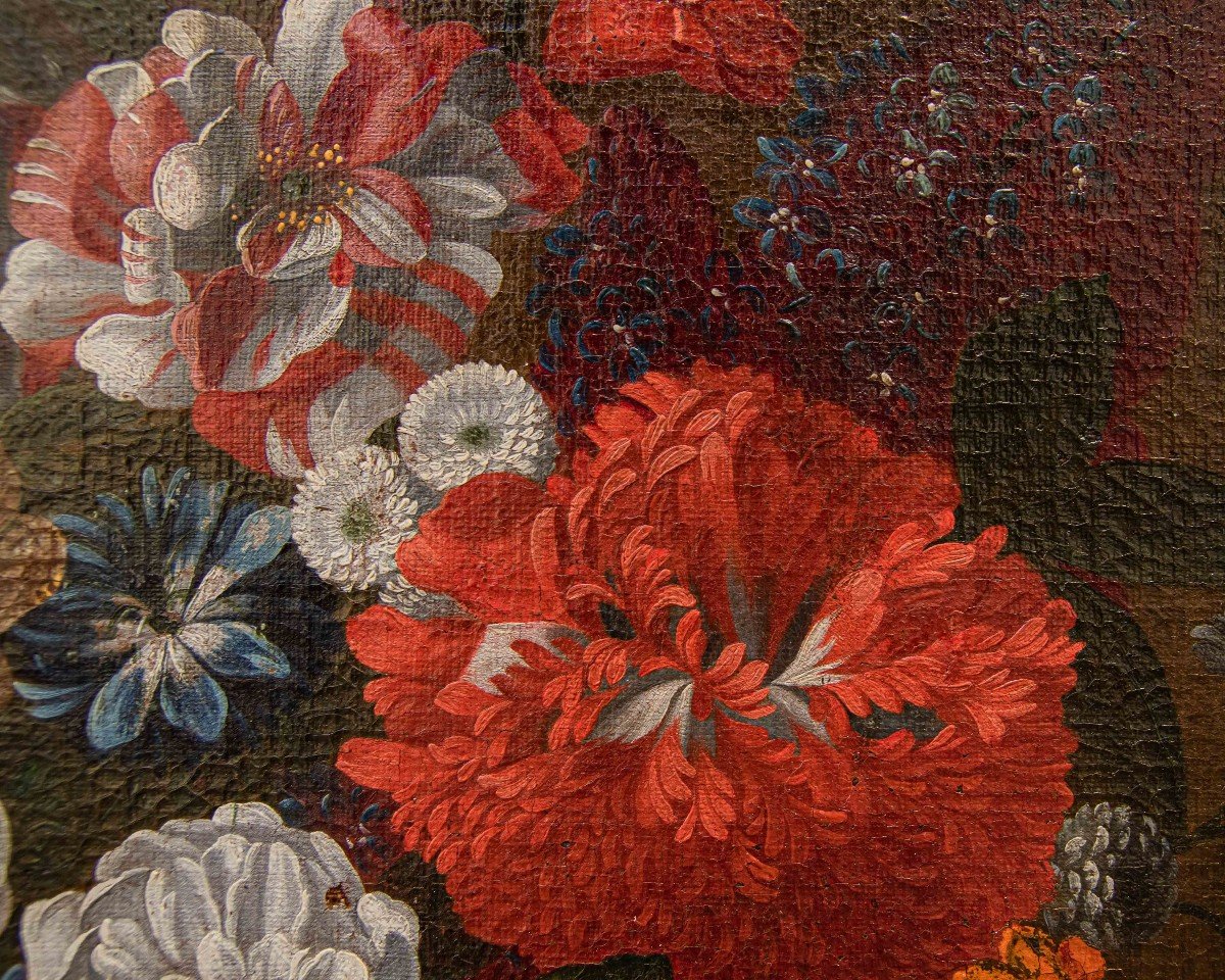 Ambito di Jean-Baptiste Monnoyer (1636 - 1699), Vaso di fiori  -photo-3