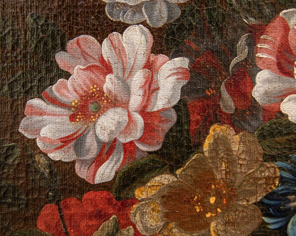 Ambito di Jean-Baptiste Monnoyer (1636 - 1699), Vaso di fiori  -photo-4