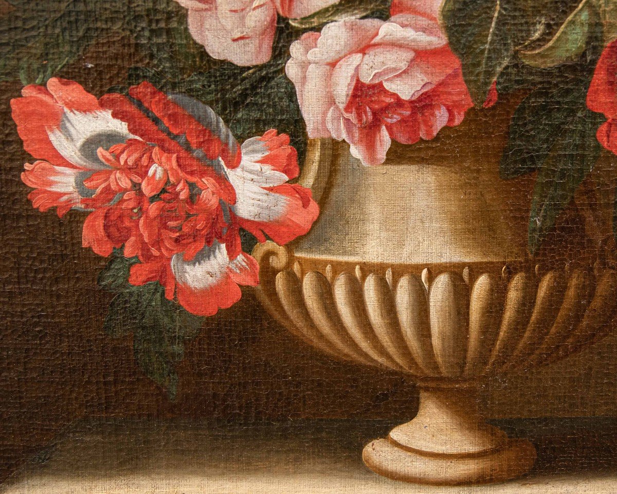 Ambito di Jean-Baptiste Monnoyer (1636 - 1699), Vaso di fiori  -photo-2