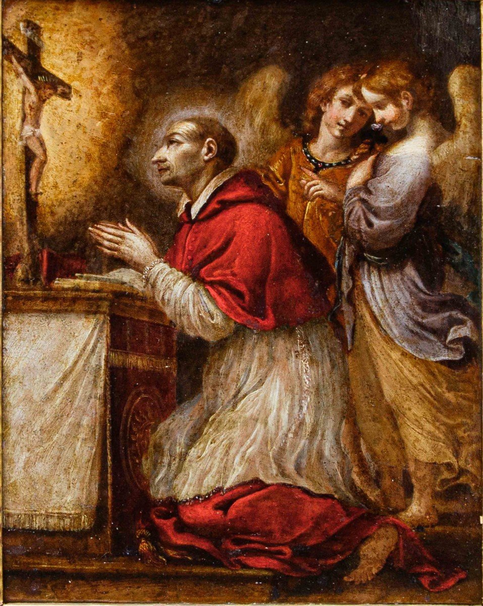 Scuola Emiliana del XVII secolo, La preghiera di San Carlo-photo-2