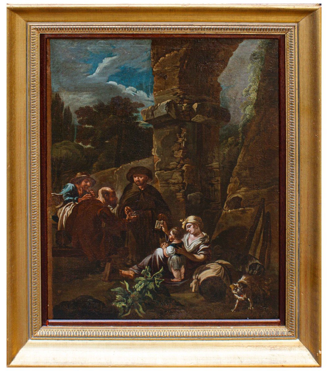 Ambito di Pieter Van Laer, XVII secolo, Scena di elemosina