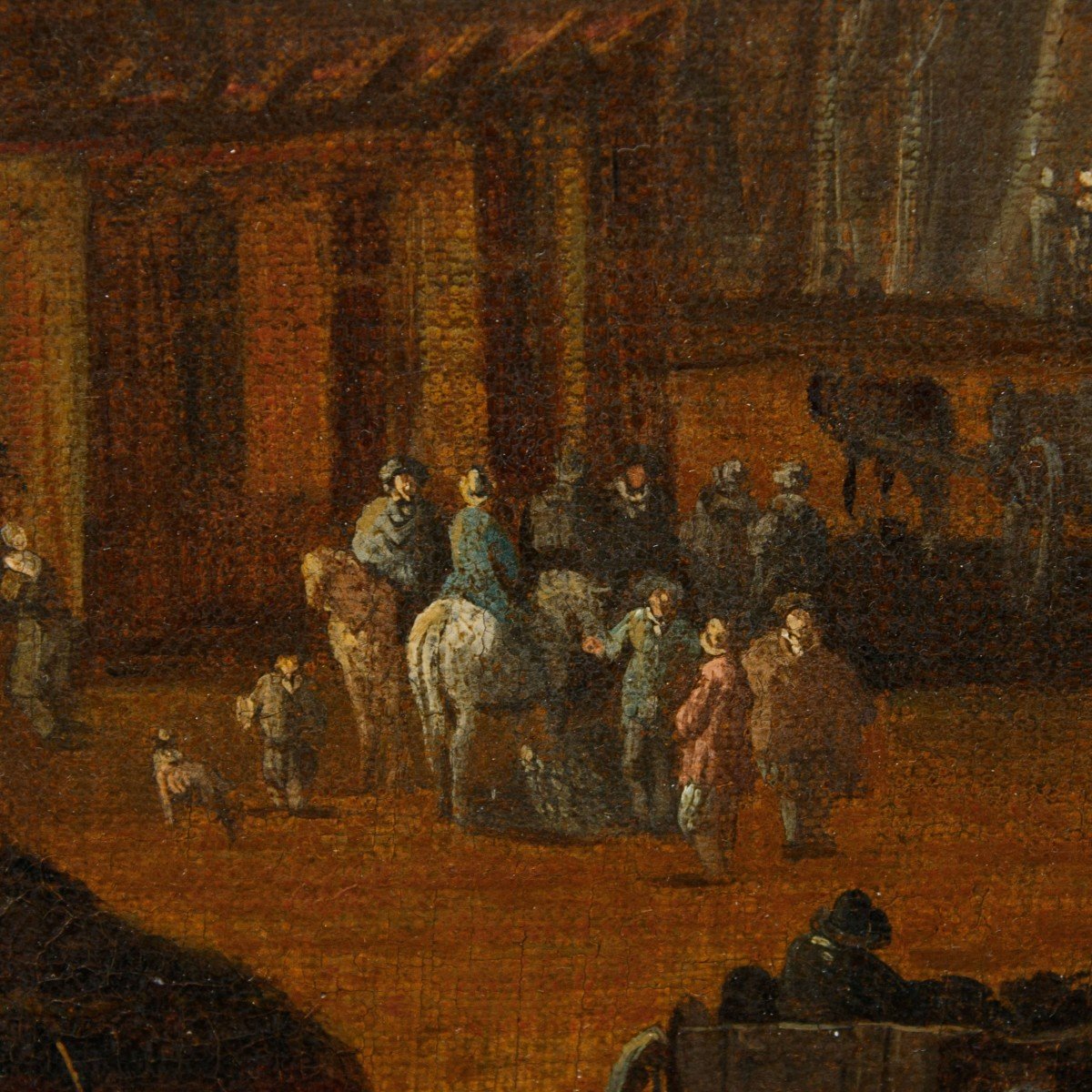Seguace di Pieter Jans Bout (tra il 1645 e il 1719),   Paesaggio con figure-photo-2