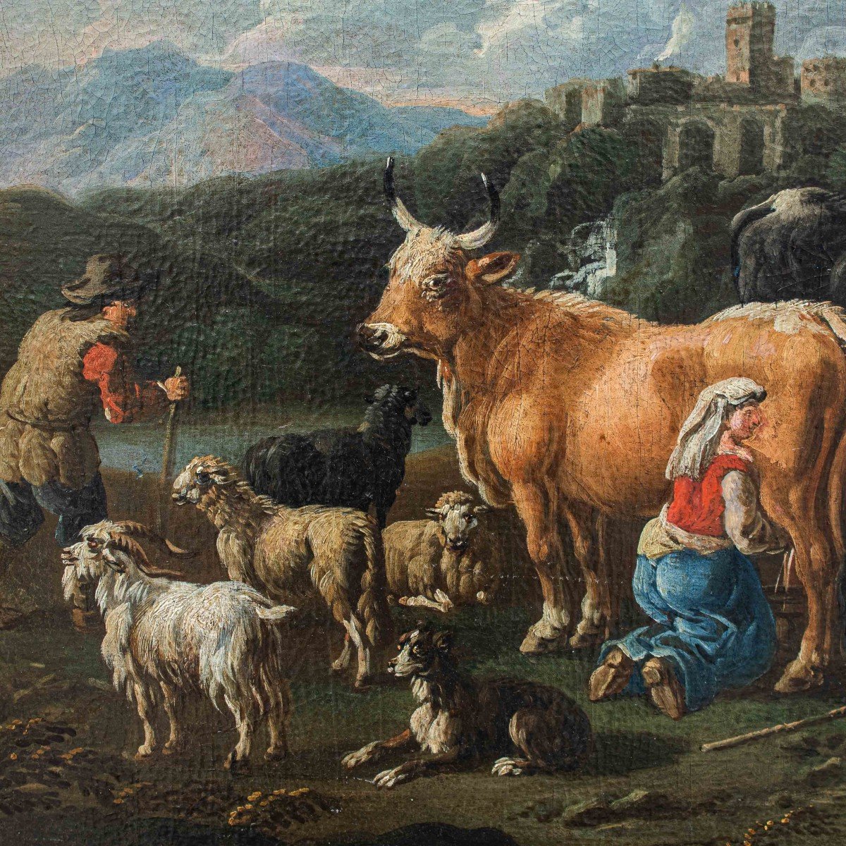 Jacob Roos detto “Rosa da Napoli” (1682 – 1730), Scena pastorale-photo-7