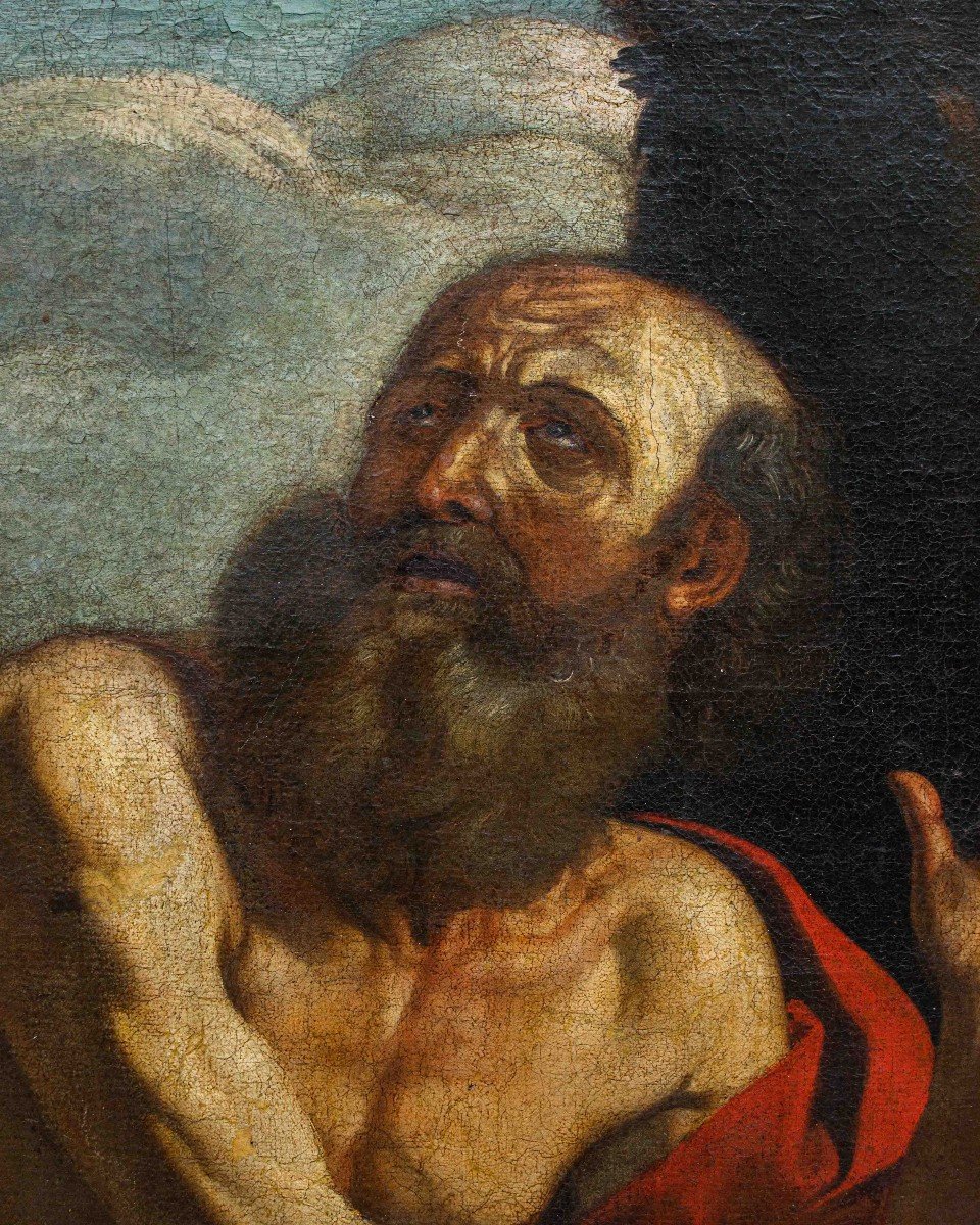 Cerchia di il Guercino (1591 – 1666), XVII secolo,  San Girolamo-photo-5