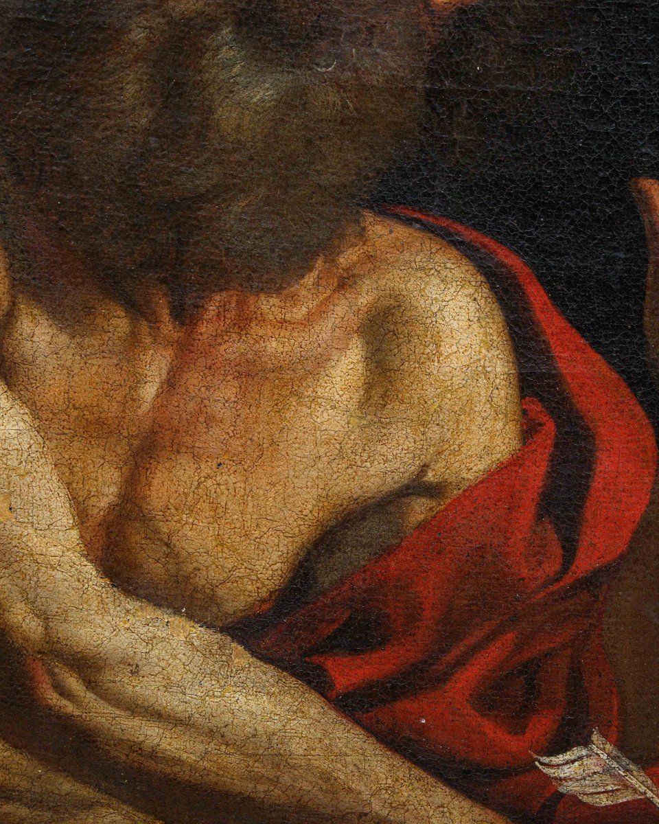 Cerchia di il Guercino (1591 – 1666), XVII secolo,  San Girolamo-photo-6