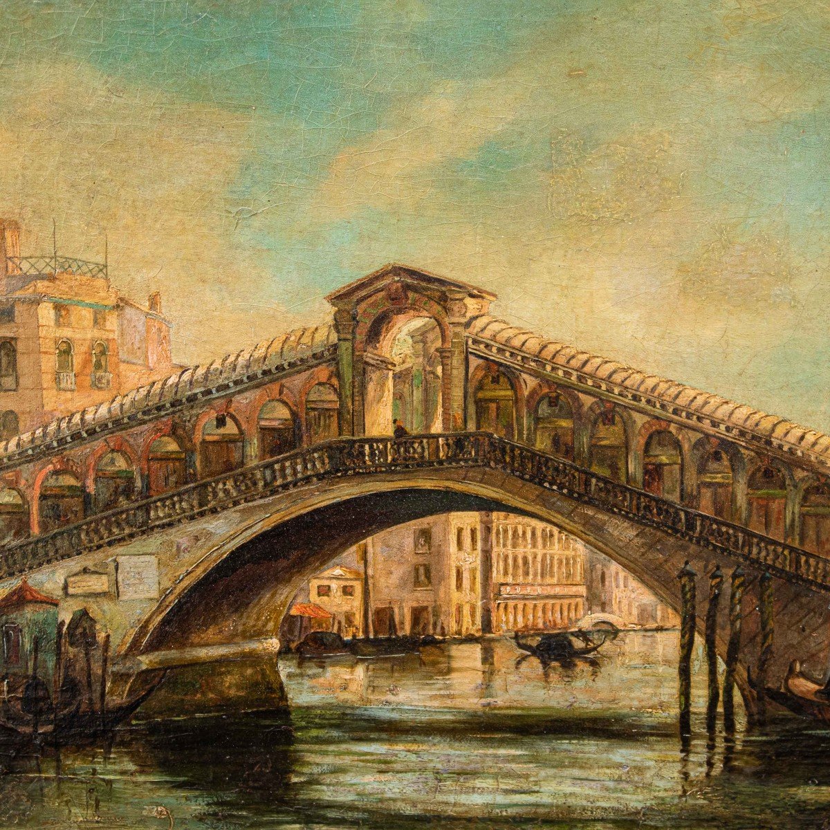 Giovanni Bonomi (XIX secolo), Veduta con il Ponte di Rialto-photo-4