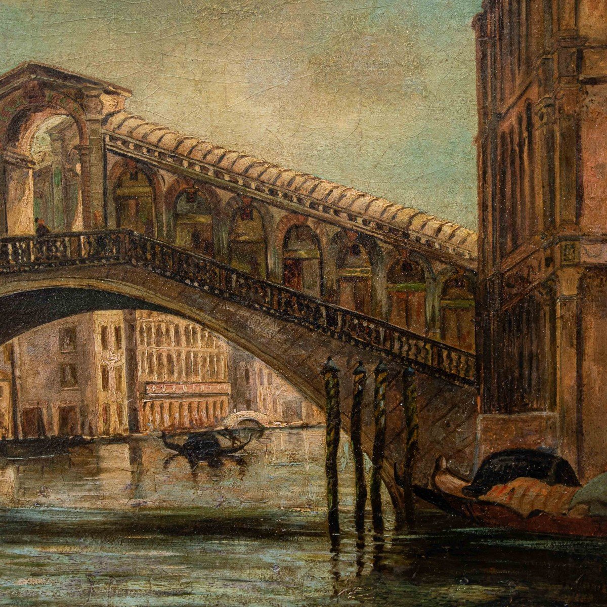 Giovanni Bonomi (XIX secolo), Veduta con il Ponte di Rialto-photo-1