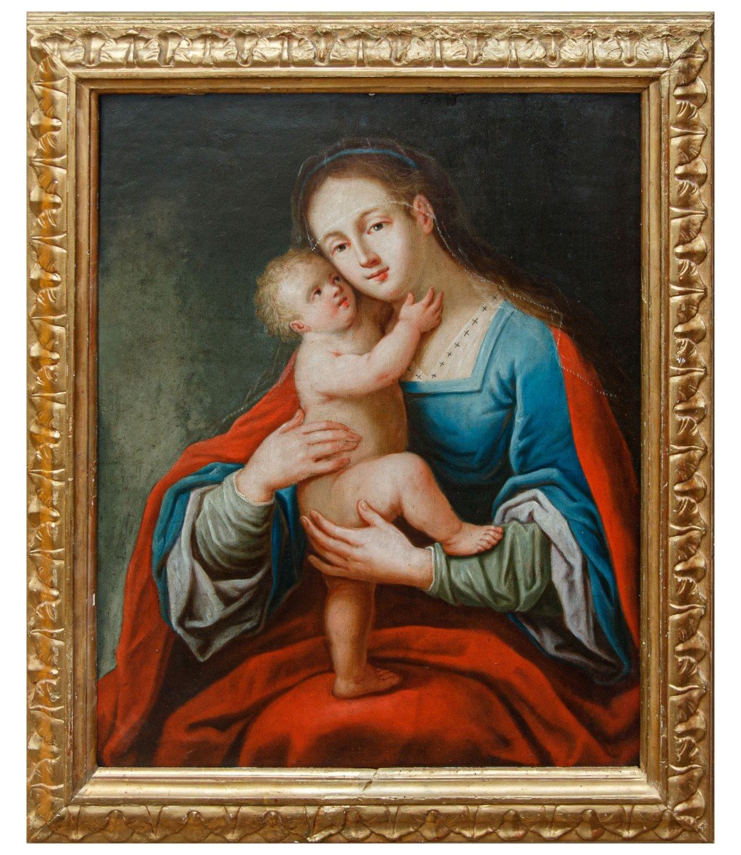 Scuola di Anversa, XVII secolo, Madonna con bambino