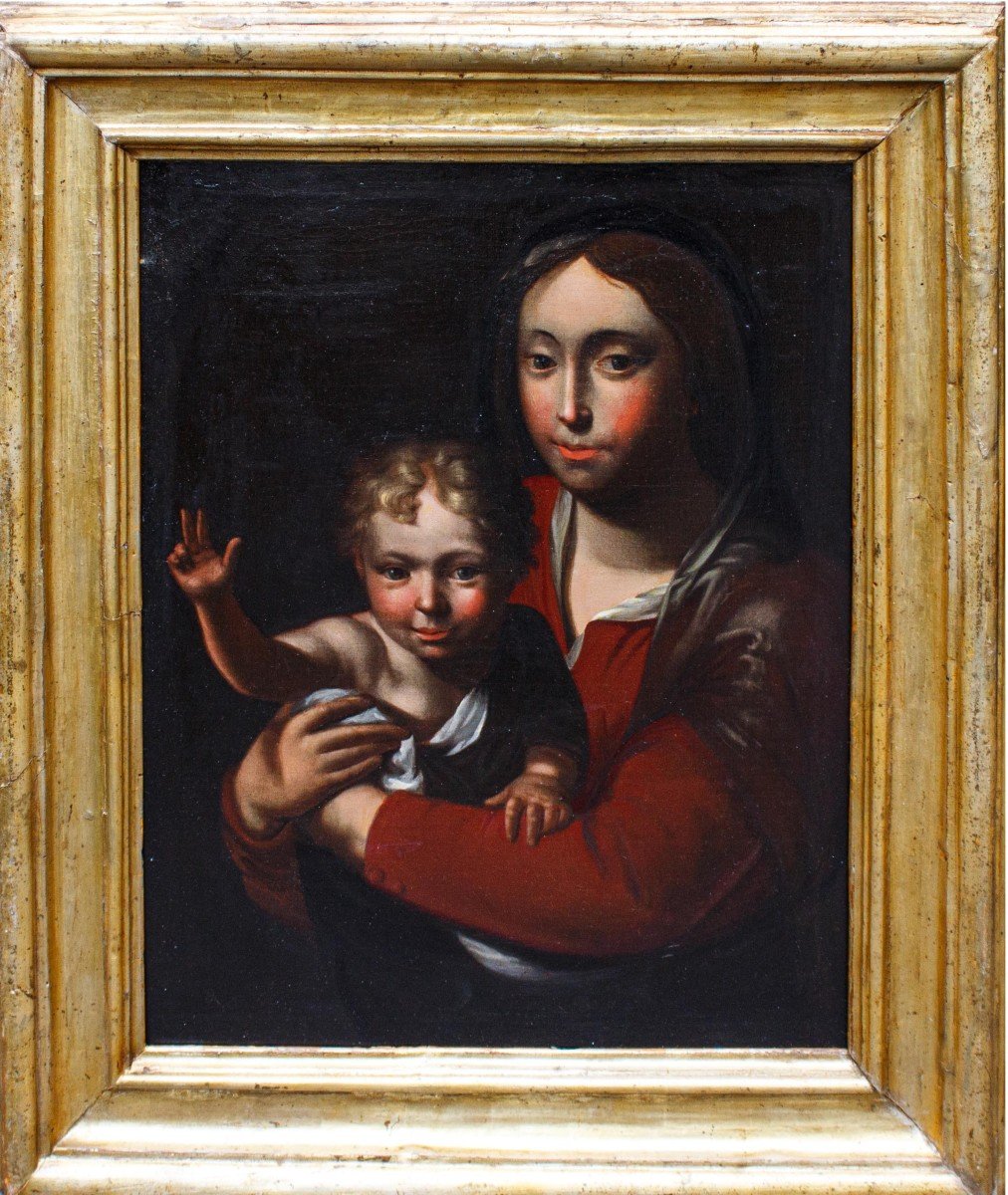 XVII secolo, Scuola bergamasca, Madonna con Bambino benedicente