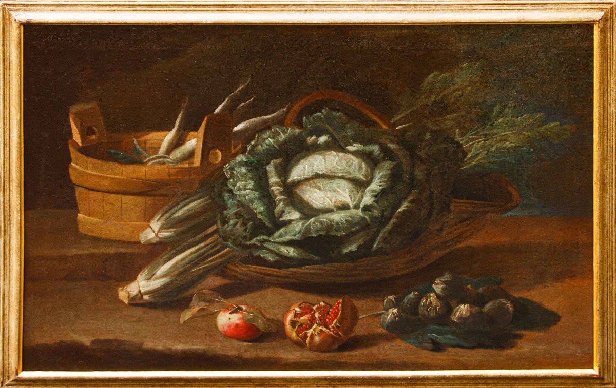 Nicola Levoli (Rimini, 1728 – 1801), Coppia di nature morte con ortaggi -photo-2