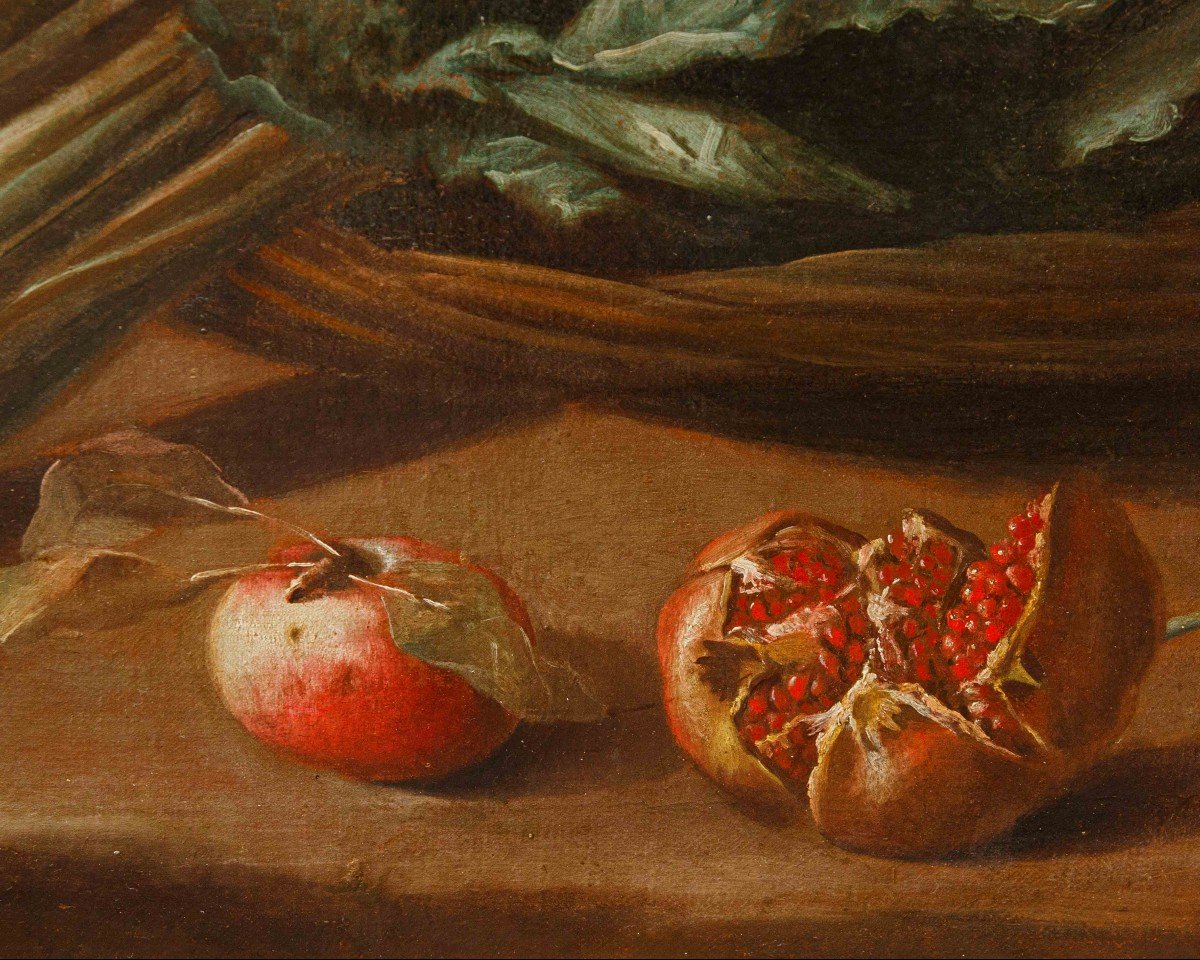 Nicola Levoli (Rimini, 1728 – 1801), Coppia di nature morte con ortaggi -photo-1