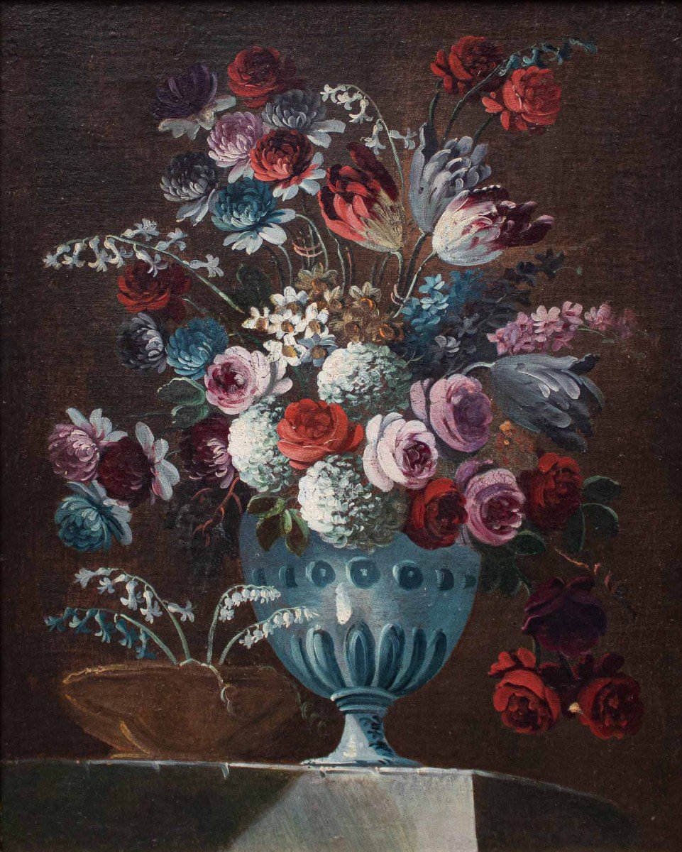 Francesco Lavagna (Napoli, 1684 – 1749), Natura morta con fiori-photo-2