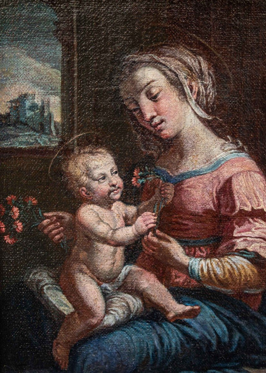 XVI secolo, da Raffaello Sanzio (Urbino, 1483 – Roma, 1520), Madonna dei Garofani-photo-2