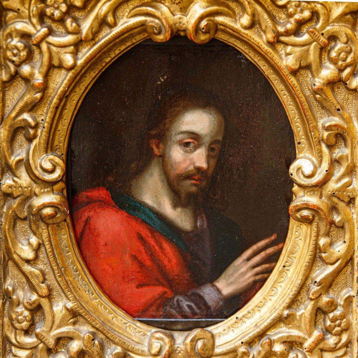 Seguace del “Maestro del 1499” (fine XV – inizio XVII secolo), Cristo benedicente-photo-2