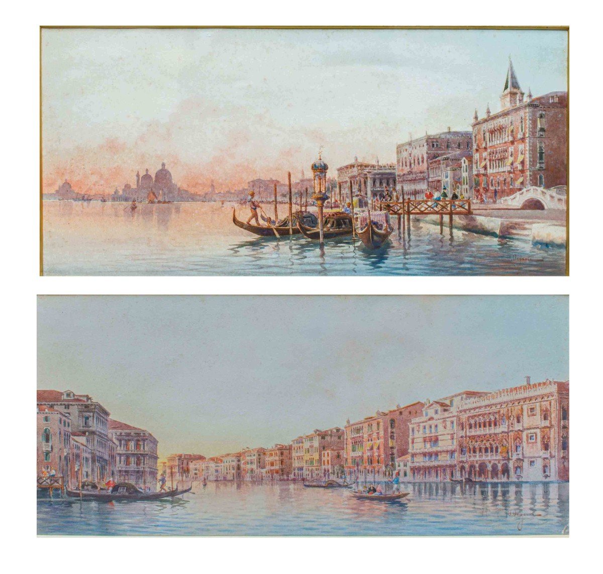 Umberto Ongania ( Venezia, 1867 - 1942), Vedute di Venezia-photo-4