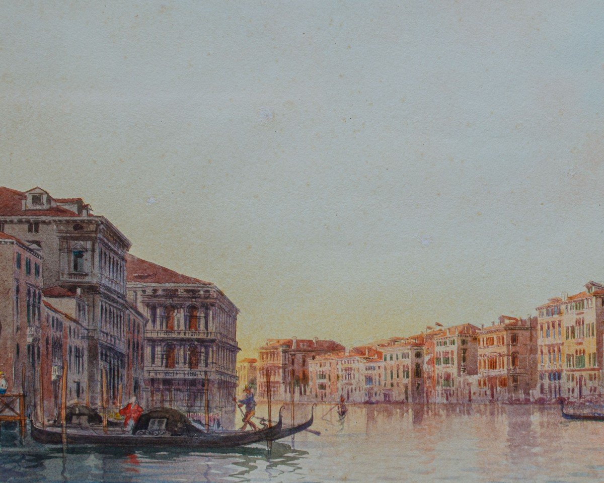 Umberto Ongania ( Venezia, 1867 - 1942), Vedute di Venezia-photo-8