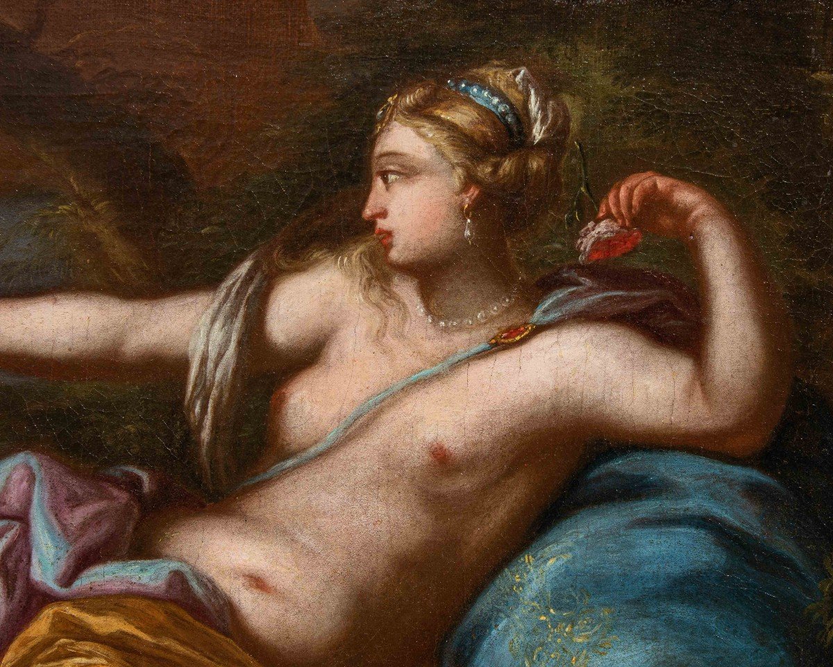 Ambito di Bon Boullogne (Parigi, 1649 - ivi, 1717), Venere e Cupido con corteo bacchico -photo-4