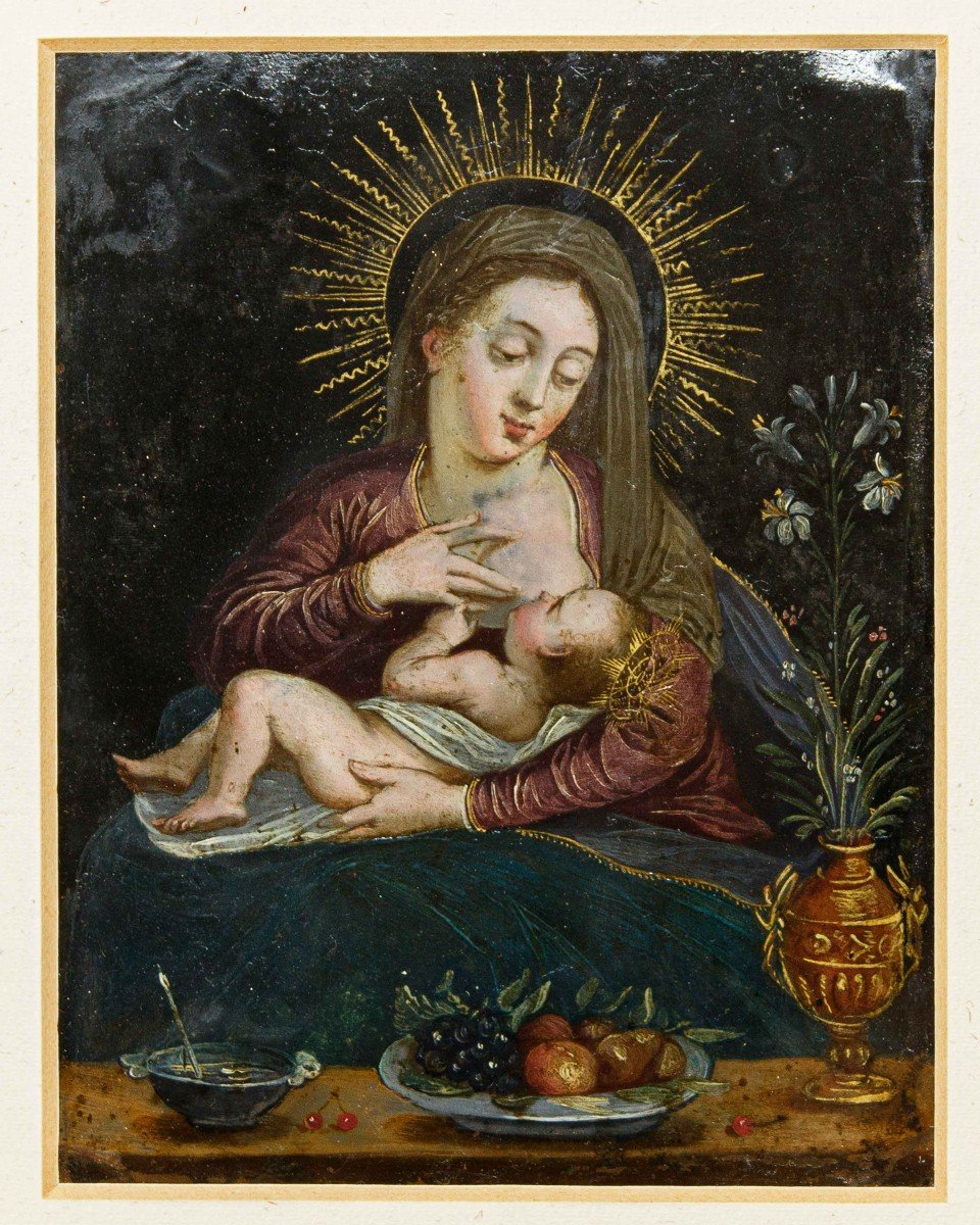 XVI secolo, Scuola fiamminga, Madonna del Latte-photo-2