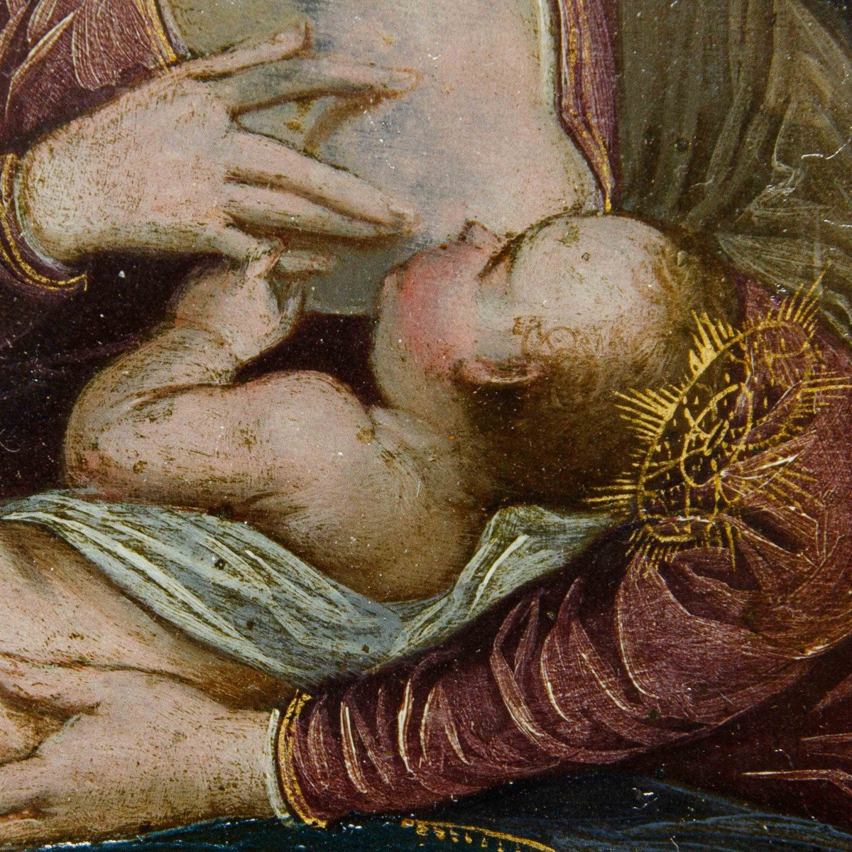 XVI secolo, Scuola fiamminga, Madonna del Latte-photo-2