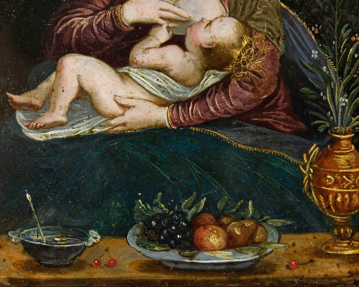 XVI secolo, Scuola fiamminga, Madonna del Latte-photo-5