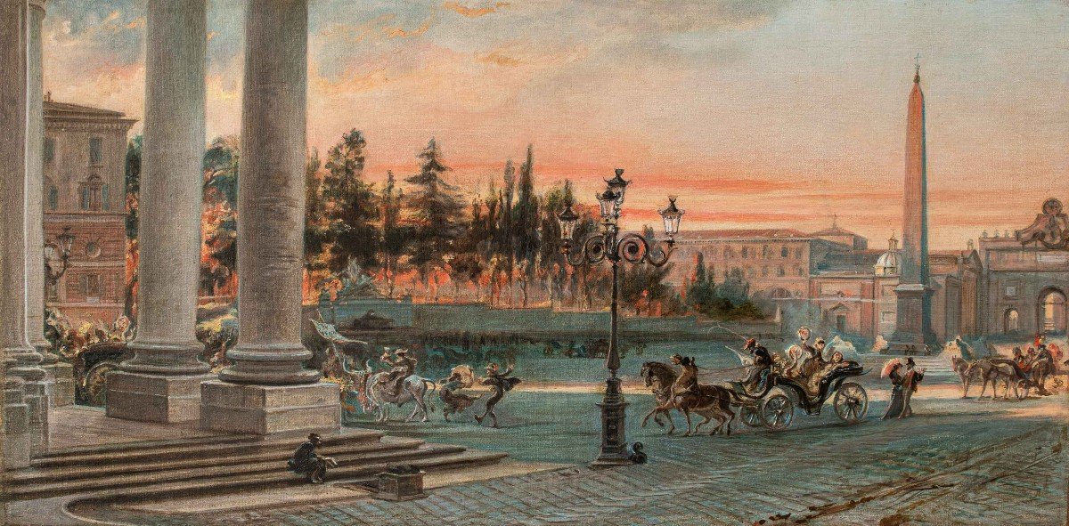 XIX secolo, Veduta di Piazza del Popolo 