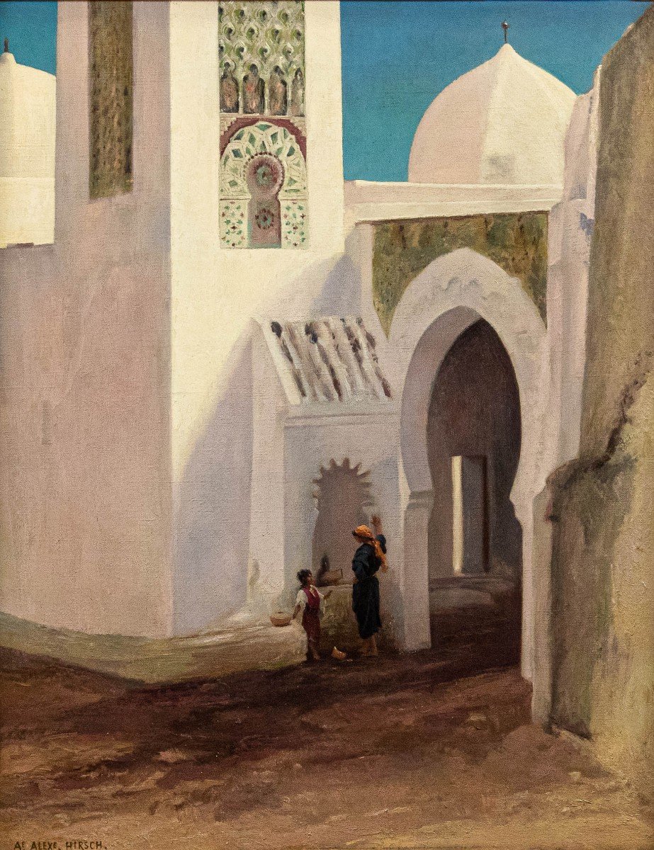 Auguste-Alexandre Hirsch (Lione, 1833 - Parigi, 1911), Scena in città araba-photo-2