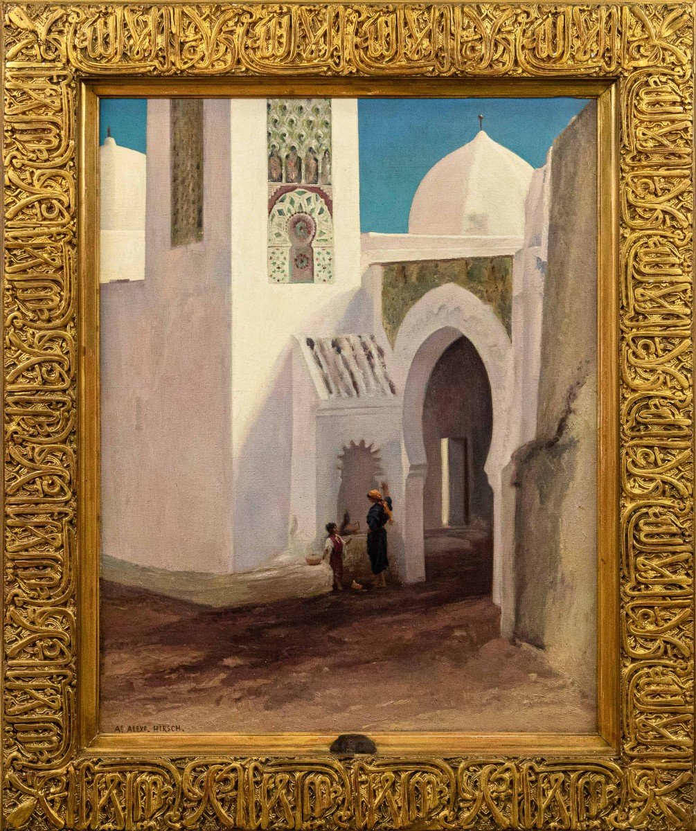 Auguste-Alexandre Hirsch (Lione, 1833 - Parigi, 1911), Scena in città araba