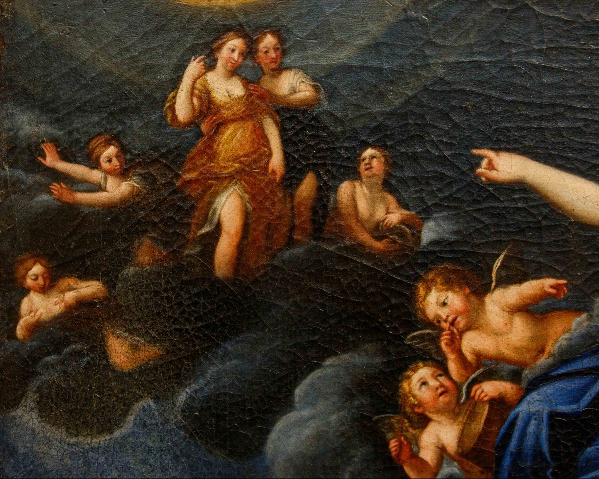 XVII secolo, Bottega di Francesco Albani, Giunone chiede a Eolo di liberare i venti-photo-4